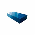 Mesa de Centro Resina Cor Azul 0.27 Cm de Alt Modelo Cubo