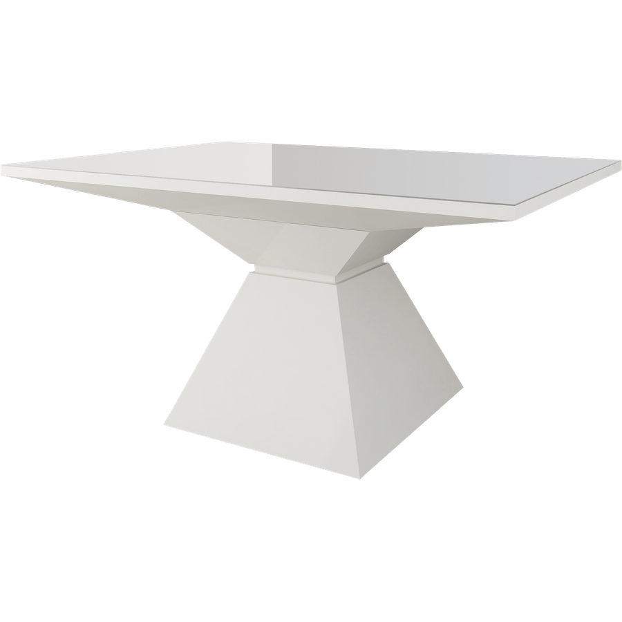 Mesa de Jantar Slim Diamond com Vidro - Wood Prime DS 27933 0.76 X 1.60 X 1.00