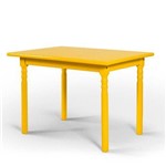 Mesa em Madeira Maciça Disamóveis Mônaco 110x80cm com Tampo em Mdf - Amarelo