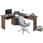 Mesa Escrivaninha Estacão de Trabalho Gamer Jacarandá -Zanzini