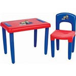 Mesa Magic Toys com Cadeira - Max Azul/vermelho