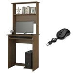 Mesa para Computador Elle - Imbuia - EJ Móveis - Acompanha um Mouse