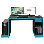 Mesa para Computador Notebook Desk Game Drx 3000 Preto/azul - Móveis Leão