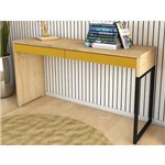 Mesa para Escritório com Gaveta Desk Natura/amarelo – Lc Móveis