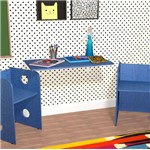 Mesa Suspensa de Parede Dobrável com Suporte Krok Kit Cubos Baby Bramov Móveis Azul