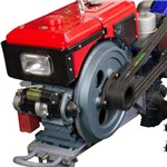 Micro Trator Motocultivador Diesel - 16.5 Hp - Partida Elétrica e Manual - Refrigerado a Água com Rad + Trailer