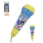 Microfone Infantil com Eco Hero Squad Colors Luz a Bateria na Caixa Wellkids