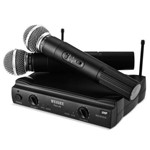 Microfone Sem Fio Duplo Profissional Wireless Karaoke Igreja