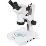 Microscópio Estereoscópio Binocular Zoom 0,8x-5x Aumento 8x-200x Refletida Led