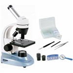 Microscópio Monocular - 40x Até 640x - LED e Kit de Trabalho