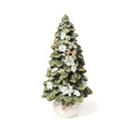 Mini Árvore Decoração Natal em Resina C/neve 16cm Verde