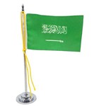 Mini Bandeira de Mesa Arábia Saudita 15 Cm