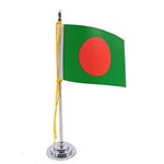Mini Bandeira de Mesa Bangladesh 15 Cm Poliéster