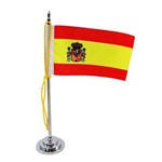 Mini Bandeira de Mesa Espanha 15 Cm Poliéster