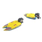 Mini Barco Lancha a Corda Outboard Boats Brinquedo Piscina