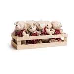 Mini Caixa C/12 Ursos Decoração Natal P/pendurar Árvore