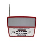 Mini Caixa Som Portátil Ws-1813 Bluetooth USB Mp3 Radio Red