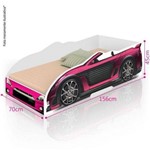 Mini Cama Carro Sport - Rosa