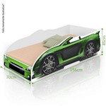 Mini Cama Carro Sport - Verde