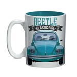 Mini Caneca Porcelana VW Beetle Classic Ride Branca