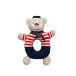 Mini Chocalho Urso Marinheiro - Marinho - Zip Toys