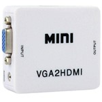 Mini Conversor Adaptador Vga para Hdmi com Áudio 1080p