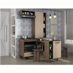 Mini Cozinha com Mesa, Bancos e Balcão Cooktop Decari 12 - Palmeira