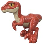 Mini Figura - 15cm - Imaginext - Jurassic World - Filhote Velociraptor - Vermelho - Fisher-price