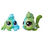 Mini Figuras Littlest Pet Shop - Dupla Arco-íris - Seafoam Dazzleshell & Brillia Beryl - Hasbro