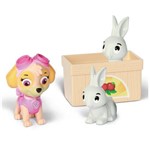Mini Figuras - Pack de Resgate Amigo - Patrulha Canina - Skye e Coelhos - Sunny