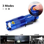 Mini Flash Light Resistente a Água Pacote com 10 Unidades 300 Lumens (azul) Bivolt