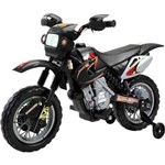 Mini Moto Cross Elétrica 6v Infantil Triciclo Som Luz Preto Bel Fix 926000