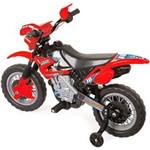 Mini Moto Cross Elétrica 6V Infantil Triciclo Som Luz Vermelho Bel Fix 925800