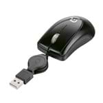 Mini Mouse com Cabo USB Retrátil Preto MO159 Multilaser