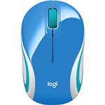 Mini Mouse Logitech M187 Sem Fio Azul 1000dpi