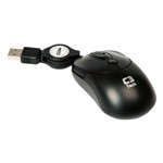 Mini Mouse Óptico C3 Tech Ms3208bk Usb Preto Retrátil