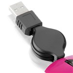 Mini Mouse Retratil Fit - Pink Piano C/ Conexão USB - Multilaser