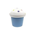 Mini Pote de Porcelana Cupcake - Azul Claro
