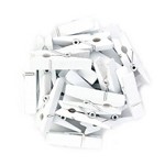Mini Pregadores Branco - Tamanho 3,5 Cm - 50 Unid