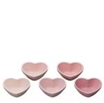 Mini Ramekin de Cerâmica Le Creuset Coração Rosa 8CM 5PÇS - 33043