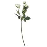 Mini Rose Rosa Flor Branco/verde