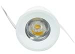 Mini Spot de Embutir LED 3W Quadrado Borda Branca A.XU