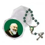 Mini Terço com Embalagem Italiana Padre Pio | SJO Artigos Religiosos