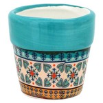 Mini Vaso de Cerâmica Azul Claro