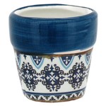 Mini Vaso de Cerâmica Azul Escuro