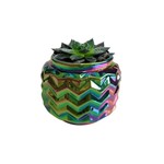 Mini Vaso Rainbow Waves em Cerâmica - 6,5x8 Cm - 41120