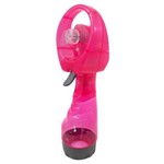 Mini Ventilador com Borrifador de Água Rosa