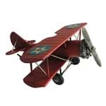Miniatura Avião Estrela 25cm Vermelho Avalon