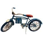 Miniatura Bicicleta Azul com Bolsa de Couro