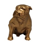 Miniatura Cachorro Bulldog Inglês - Low Poly - Dourado